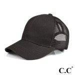 Wholesale cC Pony Cap BT Solid Color Baseball Cap Mesh Back One fits most Adjust