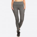 Wholesale women s Ultimate Tummy Control Leggings Side Pocket Strap Details Soli