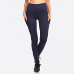 Wholesale women s Ultimate Tummy Control Leggings Side Pocket Strap Details Soli