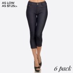 Wholesale original standard pocket jean Capri jegging classic silhouette constr