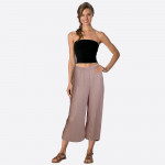 Wholesale accordion pleated culottes elastic waistband polyester One fits up US