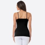 Women's Solid Color Seamless Triple Criss Cross Camisole.

- Scoop-neck
- Unique Crisscross Front
- Spaghetti Straps
- Ultra Soft
- Curve-Hugging
- Body Contouring
- Stretchy Knit
- Machine Wash
- Imported

- One size fits most 0-14
- Approximately 22" L
- 92% Nylon / 8% Spandex