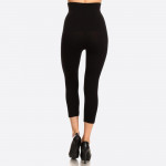 Wholesale waisted compression capri leggings have compression control top flatt