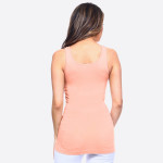 Wholesale women s Solid Color Seamless Tank Top o Round Neckline o Body con o Sl