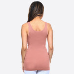 Wholesale women s Solid Color Seamless Tank Top o Round Neckline o Body con o Sl