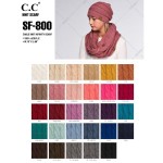 C.C SF-800
Cable Knit Infinity Scarf 

- Approximately 13" W X 30" L
- 100% Acrylic