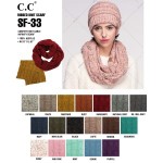Wholesale c C SF Confetti knit cable infinity scarf Acrylic W L