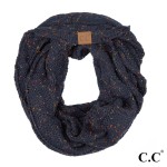 Wholesale c C SF Confetti knit cable infinity scarf Acrylic W L