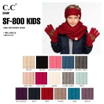 C.C SF-800 KIDS
Kids Cable Knit Infinity Scarf

- 100% Acrylic
- W: 9" X L: 51" 