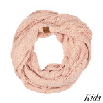 C.C SF-800 KIDS
Kids Cable Knit Infinity Scarf

- 100% Acrylic
- W: 9" X L: 51" 