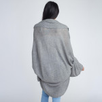 Wholesale cocoon long knit cardigan ruffle sleeves One fits most Acrylic Wool
