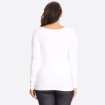 Wholesale women s Plus Solid Seamless Long Sleeve Shirt o Seamless knit top o Sc