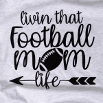 Wholesale lIVING FOOTBALL MOM LIFE Short Sleeve Boutique Graphic Tee t shirts so