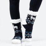 Wholesale women s Assorted Christmas Print Sherpa Socks Pack o Unique pattern de