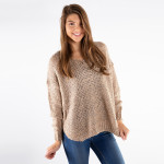Wholesale soft long sleeve knit sweater Made acrylic cotton One S L