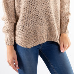 Wholesale soft long sleeve knit sweater Made acrylic cotton One S L