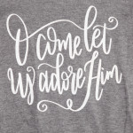 Wholesale o COME LET US ADORE HIM Short Sleeve Boutique Graphic Tee t shirts sol