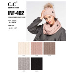 Wholesale c C INF Genuine ribbed infinity scarf Angora Acrylic One fits most W H