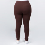 Wholesale women s Plus Waistband Solid Peach Skin Leggings Elastic Waistband Ful