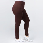 Wholesale women s Plus Waistband Solid Peach Skin Leggings Elastic Waistband Ful