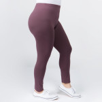 Wholesale women s Plus Waistband Solid Peach Skin Leggings Elastic Waistband Ful