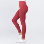 Wholesale women s Mix Brand Waistband Solid Peach Skin Leggings Elastic Waistban