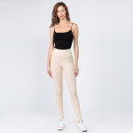 Wholesale women s Waistband Solid Peach Skin Leggings Elastic Waistband Full Ins