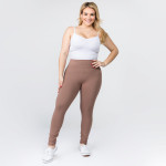 Wholesale women s Plus Mix Brand Waistband Solid Peach Skin Leggings Elastic Wai