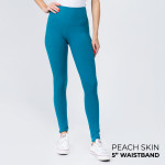 Wholesale women s Mix aka Fashion Brand Waistband Solid Peach Skin Leggings Elas