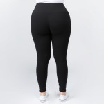 Wholesale women s Plus Mix aka Fashion Brand Waistband Solid Peach Skin Leggings