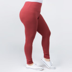 Wholesale women s Plus Mix aka Fashion Brand Waistband Solid Peach Skin Leggings