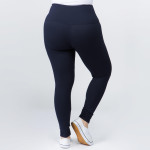 Wholesale women s Plus Mix aka Fashion Brand Waistband Solid Peach Skin Leggings