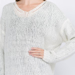 Wholesale knitted loose fitting sweater One fits most Acrylic Cotton