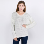 Wholesale knitted loose fitting sweater One fits most Acrylic Cotton