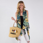 Wholesale flower print light weight vest One fits most cotton polyester