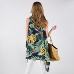 Wholesale flower print light weight vest One fits most cotton polyester