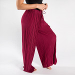 Wholesale pleated palazzo pants adjustable draw string One fits most Inseam Poly