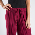 Wholesale pleated palazzo pants adjustable draw string One fits most Inseam Poly