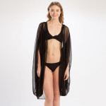 Wholesale lightweight sheer crinkle fabric swimsuit cover up Polyester One fits