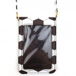 Wholesale faux leather cross body bag soccer ball print inside pockets clear bac