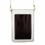 Wholesale faux leather cross body bag volleyball print inside pockets clear back