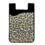 Wholesale leopard Print Peel Stick Silicone Phone Card Caddy Removable Screen Cl