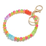 Wholesale beaded Key Ring Candy Bear Accents Diameter