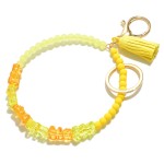 Wholesale beaded Key Ring Candy Bear Beads Tassel Accent Diameter