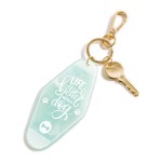 Wholesale retro Hotel Life Better Dog Acetate Keychain Long