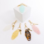 Wholesale retro Hotel Life Better at Beach Acetate Keychain Long