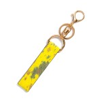 Wholesale faux Leather Hide Wristlet Keychain Wristlet Diameter Removable Keyrin
