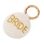 Wholesale canvas Seed Bead Bride Keychain L