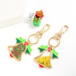 Wholesale glitter Christmas Bell Keychain L