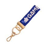 Wholesale seed Bead Sequin GAME DAY Keyring L